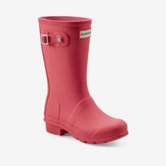HUNTER Original Big Kid Rain Boot - dark pink size 5 - Picture 1 of 13